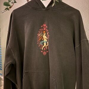 Urban Outfitters Black Floral Sweatshirt Hoodie